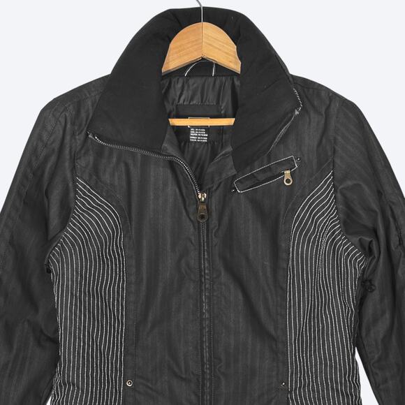 NILS Softshell Ski Snow Jacket Stitching Detail Womens 4 Winter Travel Dark Gray - Picture 3 of 13